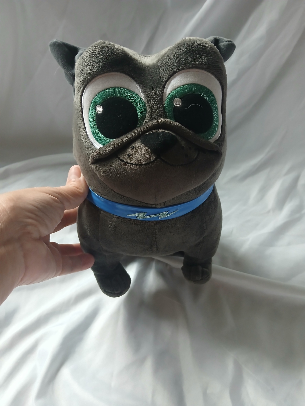 Disney Store Puppy Dog Pals 10" BINGO Plush Gray Pug Stuffed Animal Disney Jr.